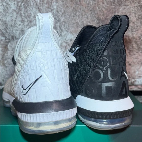 2018 Nike Lebron 16 XVI Equality White Black BQ5969-100 Sz13 like new condition